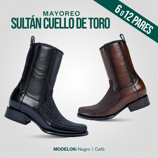 Mayoreo | Botín Sultán en piel de cuello de toro