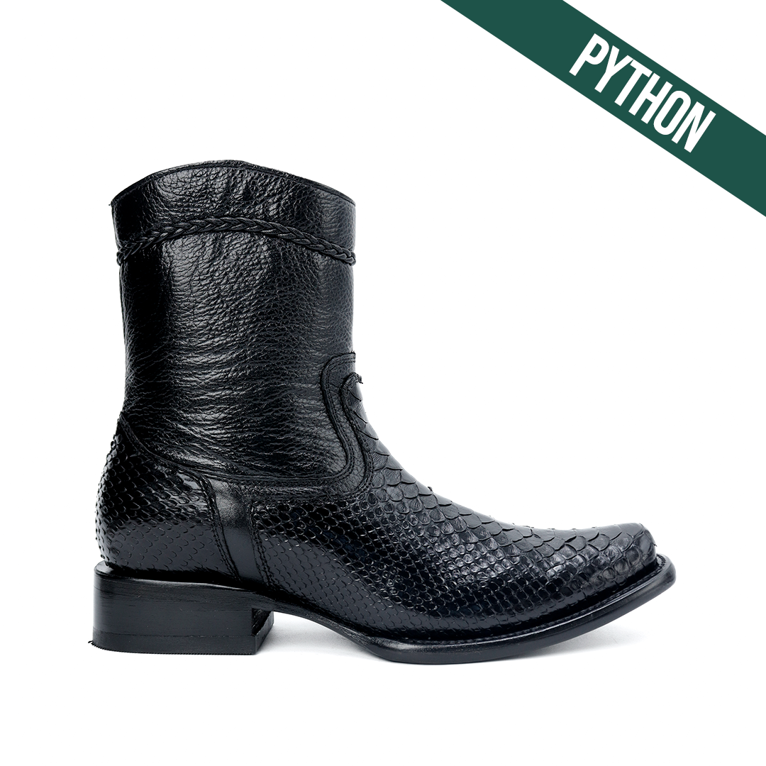 Botín Imperial en Piel de Python Brillante PE130 
