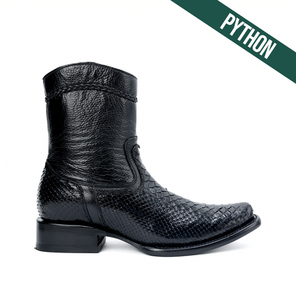 Botín Imperial en Piel de Python Brillante PE130 